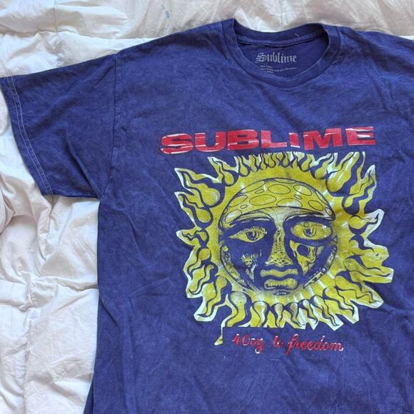 Sublime 40 oz to freedom band tee L casual short sleeve shirt skater celestial - Picture 2 of 8